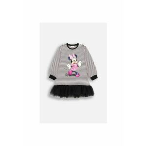 Rochie cu terminatie din tulle si tematica Disney - Alb - Negru imagine