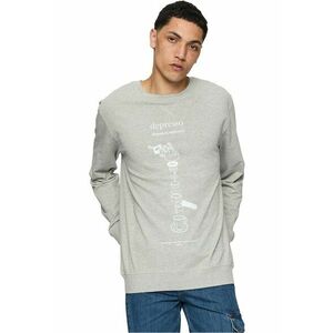 Bluza de trening unisex cu imprimeu si decolteu la baza gatului imagine