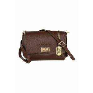 Geanta crossbody din piele cu accesoriu logo imagine