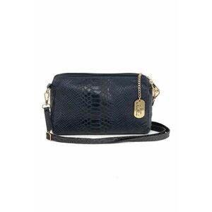 Geanta crossbody de piele cu aspect de piele de crocodil imagine