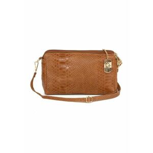 Geanta crossbody de piele cu aspect de piele de crocodil imagine