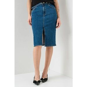 Fusta de denim cu slit frontal imagine