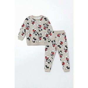 Set de bluza si pantaloni de trening cu imprimeu cu Mickey Mouse imagine