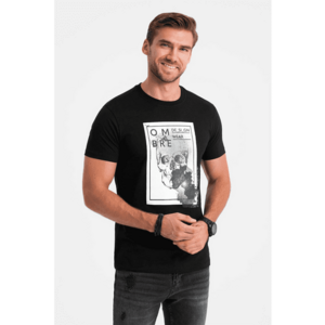 Tricou slim fit din bumbac cu model grafic imagine