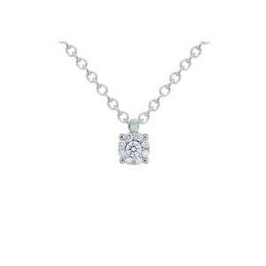 Colier illusion - aur 18k - diamante naturale 0.07 ct - Argintiu imagine