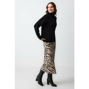 Fusta midi cu animal print Bias imagine