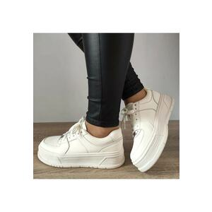 Pantofi Casual Dama P58001 Off White - Off White imagine