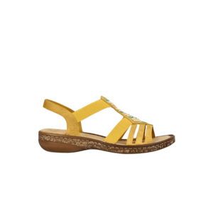 Sandale casual - dama - ANTISTRESS - 62808-68 galben - piele ecologica imagine