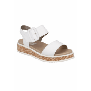 Sandale casual - dama - REVOLUTION - W0800-80 alb - piele prelucrata imagine