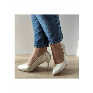 Pantofi Eleganti Dama 3527 Bej Sidef - Beige imagine