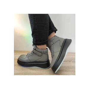 Ghete Casual Dama C6019-1 Gri Nabuck - Gray imagine