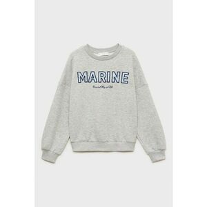 Bluza de trening cu decolteu la baza gatului si broderie text imagine