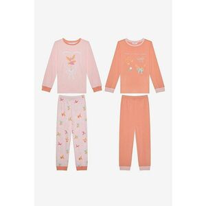 Set 2 piese - bluza cu imprimeu si pantaloni - Roz imagine