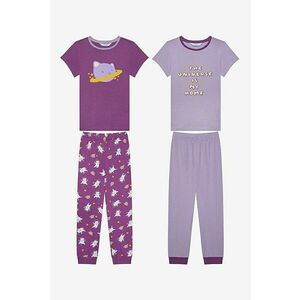 Set de pijama de bumbac cu model - 2 piese imagine