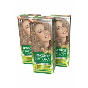 Pachet promo: Vopsea de par permanenta Natura 9.2 - Blond irizat - 300 ml x 3 bucati imagine