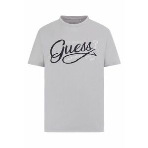 GUESS - Tricou cu imprimeu logo si decolteu la baza gatului imagine