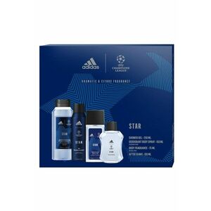 Set cadou Uefa Star: After shave - 100 ml + Deodorant natural spray - 75 ml + Dedorant - 150 ml + Gel de dus - 250 ml imagine