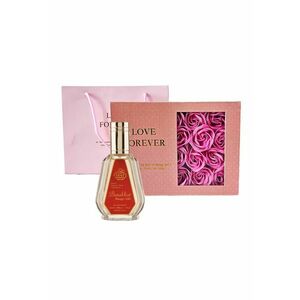 Set Uniqift - Apa de Parfum Barakkat Rouge 540 - Unisex - 50 ml si Cutie cu trandafiri imagine