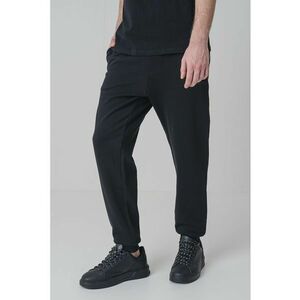 BOSS pantaloni de trening culoarea negru, cu imprimeu imagine