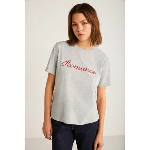 Tricou de bumbac cu broderie text imagine