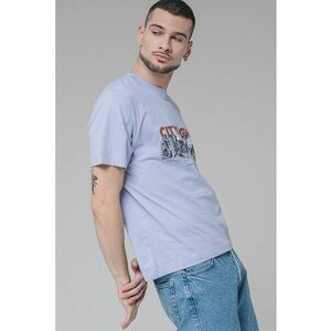 Tricou cu model grafic si decolteu la baza gatului imagine