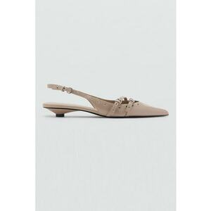 Pantofi slingback de piele ecologica cu varf ascutit imagine