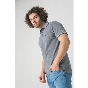 Tricou polo de bumbac cu logo discret imagine