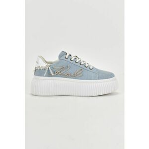 Pantofi sport flatform din denim imagine