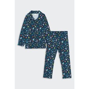 Pijama lunga de bumbac cu tematica spatiala imagine