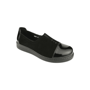 Pantofi casual - dama - 2255Q12-01I negru - piele naturala imagine