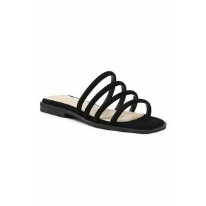 Papuci flip-flop dama - 300118153 - Piele naturala - Negru imagine