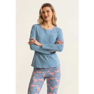 Pijama lunga cu imprimeu floral Carmina imagine