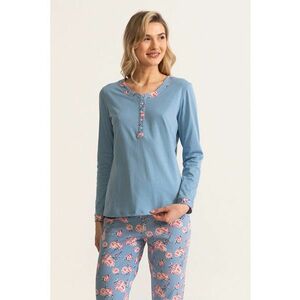 Pijama lunga cu imprimeu floral Carmina imagine