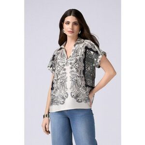 Bluza din satin cu imprimeu paisley imagine