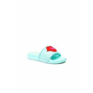 Papuci flip-flop fete - Piele ecologica - Albastru imagine