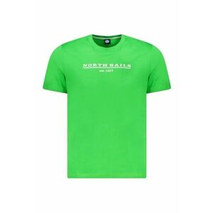 Tricou barbati - cu imprimeu cu logo - Regular fit - Verde deschis - imagine