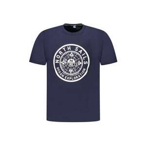 Tricou barbati - cu imprimeu cu logo - Regular fit - Bleumarin imagine