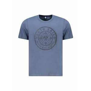 Tricou barbati - cu imprimeu cu logo - Regular fit - Indigo imagine