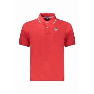 Tricou polo barbati - cu mini logo brodat - Regular fit - Rosu imagine