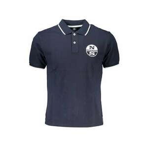 Tricou polo barbati - cu imprimeu cu logo - Regular fit - Bleumarin imagine