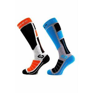 Sosete ski si snowboard Pro Socks II - Portocaliu/Albastru - Unisex imagine