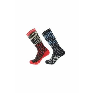 Set de Sosete Ski Socks Animal Print 2 perechi - Rosu imagine