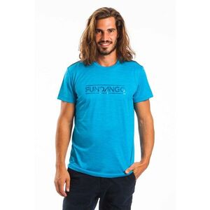 Tricou cu decolteu la baza gatului si imprimeu logo Tech imagine