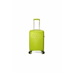 Troler mediu BZ 5806 - polipropilena - cifru - 4 roti duble - 66 cm - verde imagine