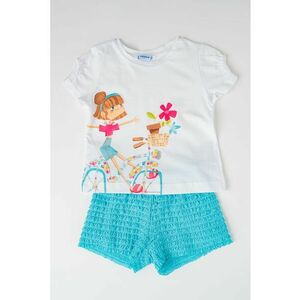 Set de tricou de bumbac si pantaloni scurti - 2 piese imagine