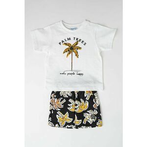 Set de tricou cu imprimeu si pantaloni scurti imagine