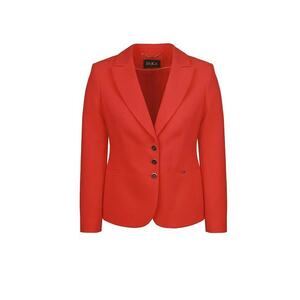 Blazer cu revere decupate - Rosu vermilion imagine