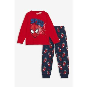 Pijama lunga din bumbac cu model Spider-Man imagine