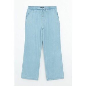 Pantaloni din material chambray cu snur de ajustare imagine