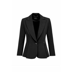 Blazer cu pliu inversat si revere ascutite - Negru imagine